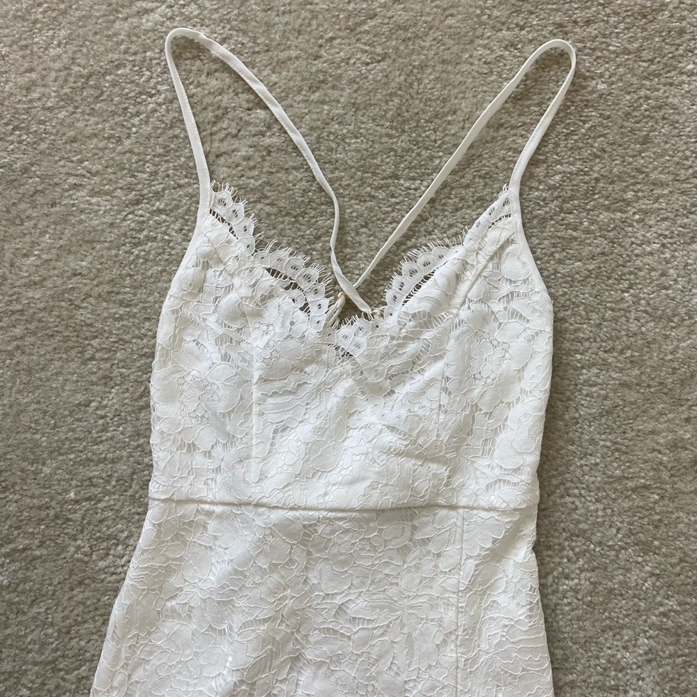 Lulus Flirting with Desire White Lace Bodycon Dress - Picture 4 of 7